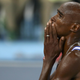 Mo Farah (GBR) of Britain reacts after winning the men's 10,000m final at the Rio 2016 Olympics.
